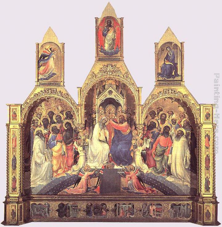 The Coronation of the Virgin painting - Lorenzo Monaco The Coronation of the Virgin art painting